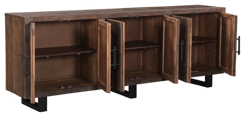 Brenton Dark Walnut Sideboard, 6 Door