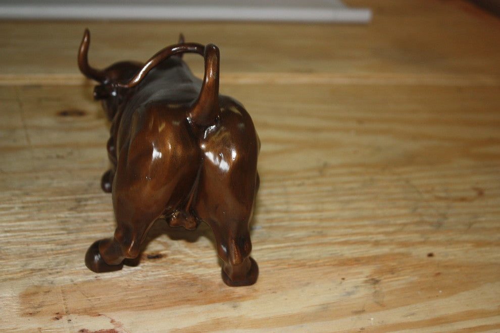 Bronze Wall Street Bull Small Statue
