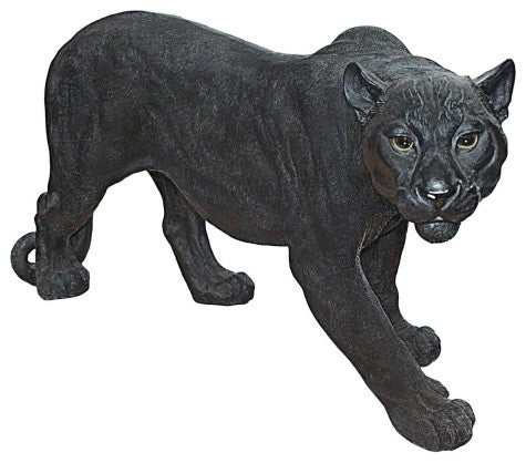 Exotic Black Panther Garden Statue