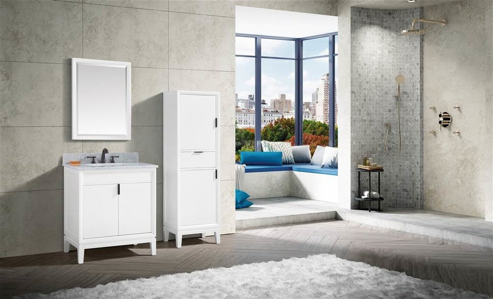 Avanity Emma 24" Mirror, Dove Gray, White