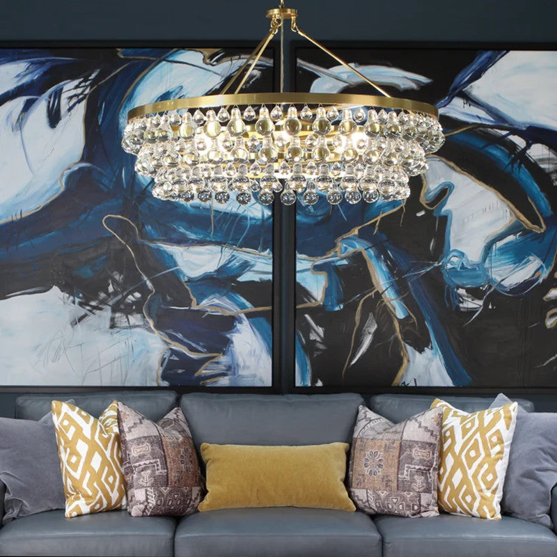 Bling Chandelier, Polished Nickel