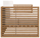 Carlsbad Teak Wood Outdoor Patio Loveseat, Natural White