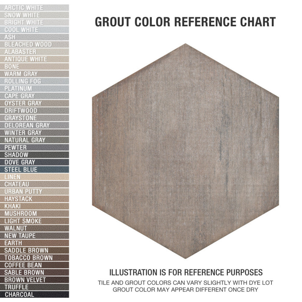 Retro Mini Hex Terra Porcelain Floor and Wall Tile