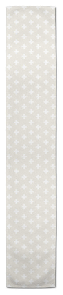 Swiss Cross Pattern 16x72 Poly Twill Table Runner