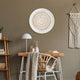 American Art Decor Boho Rustic Farmhouse Wood Framed Wall Medallion White, Brown