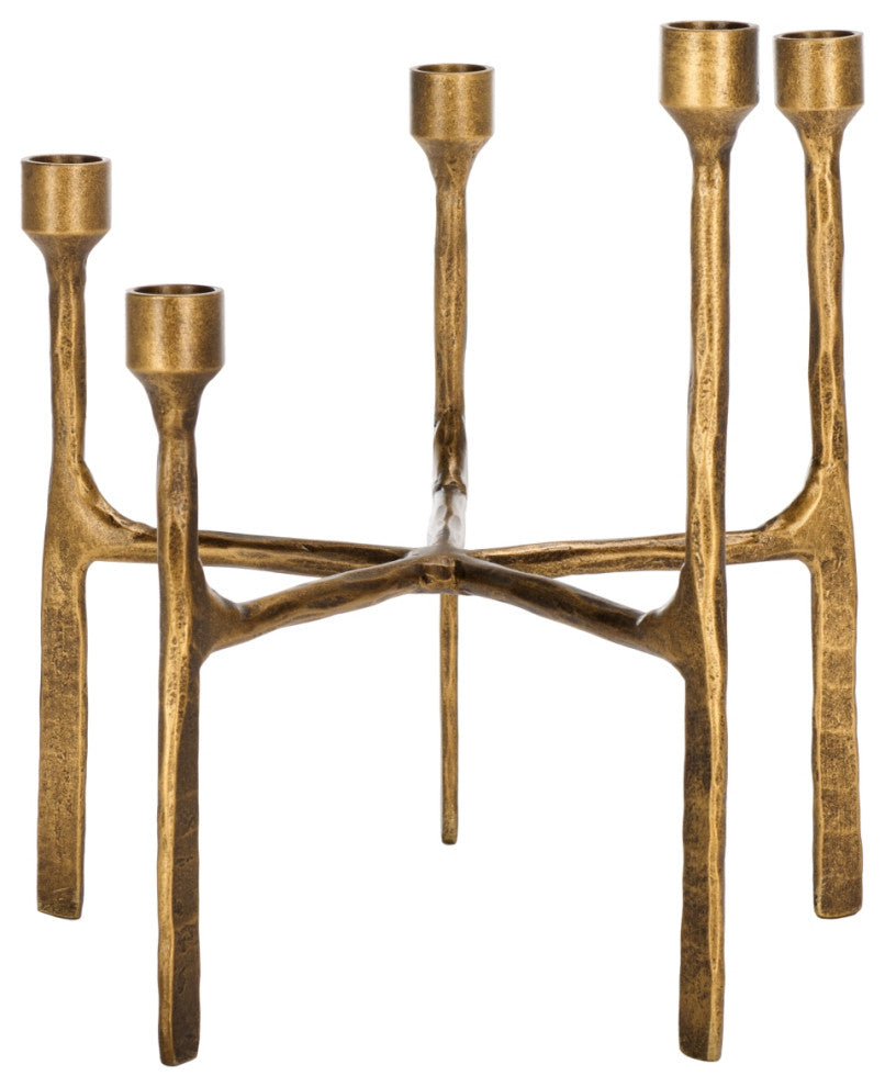 Safavieh Quyn Candle Centerpiece, Brass
