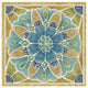 "Free Bird Mexican Tiles IV" Digital Paper Print by Daphne Brissonnet, 42"x42"