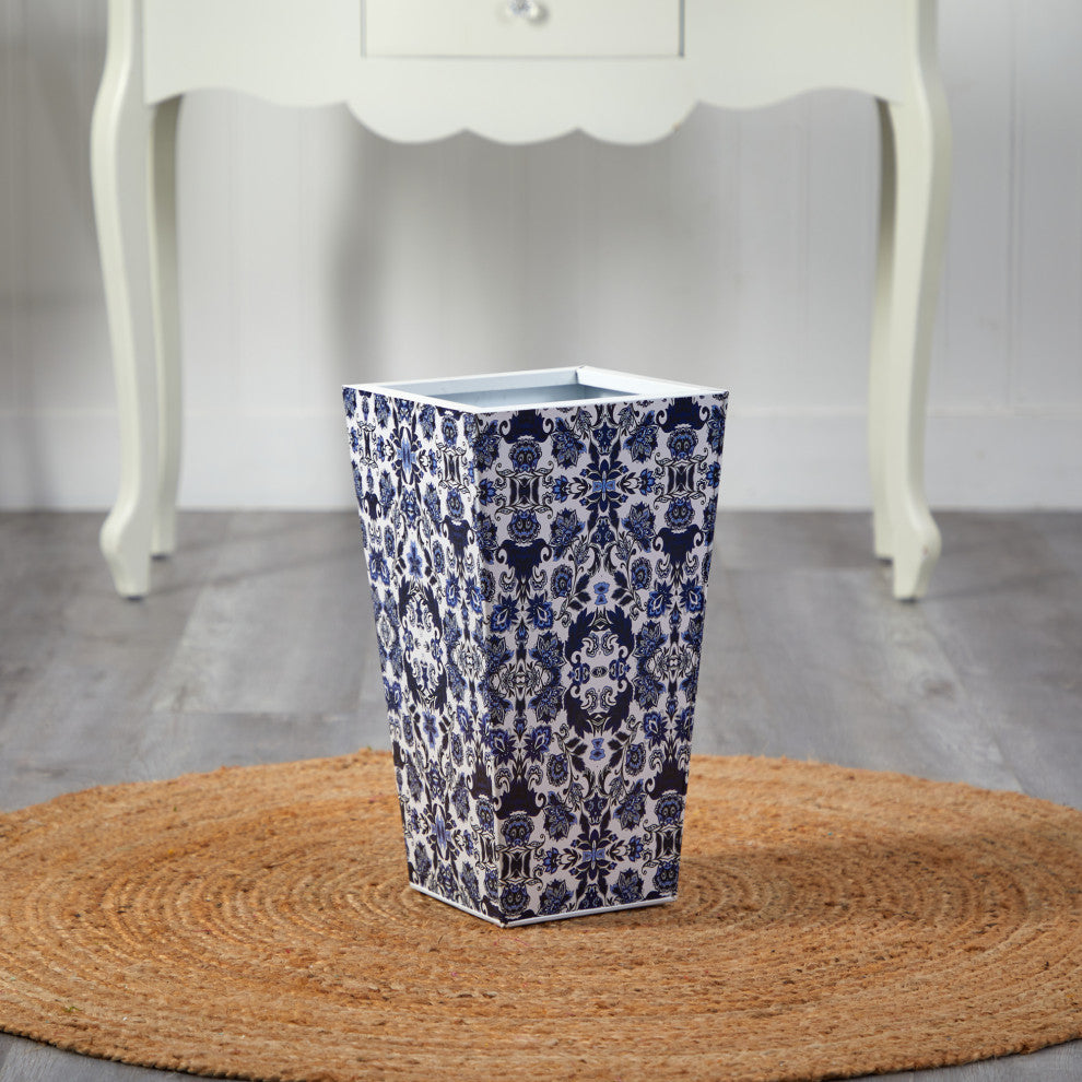 Nearly Natural 0831-S1 18 Oriental Blue and White Classic Metal Planter