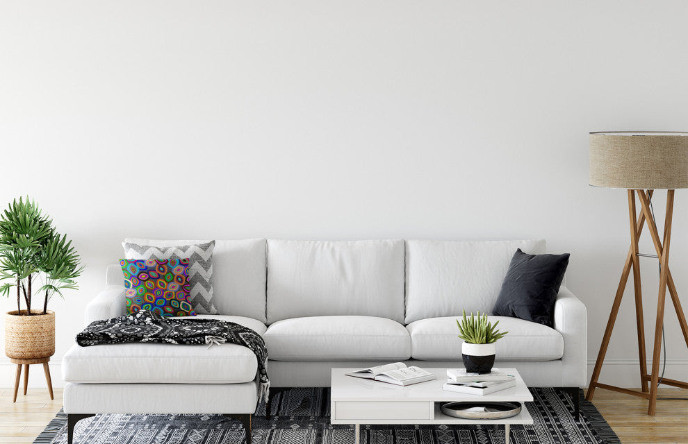 Modern Leaf Pile Accent Pillow