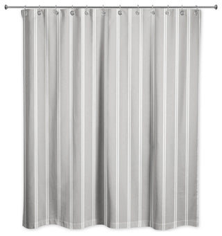 Linen Stripes 2 71x74 Shower Curtain