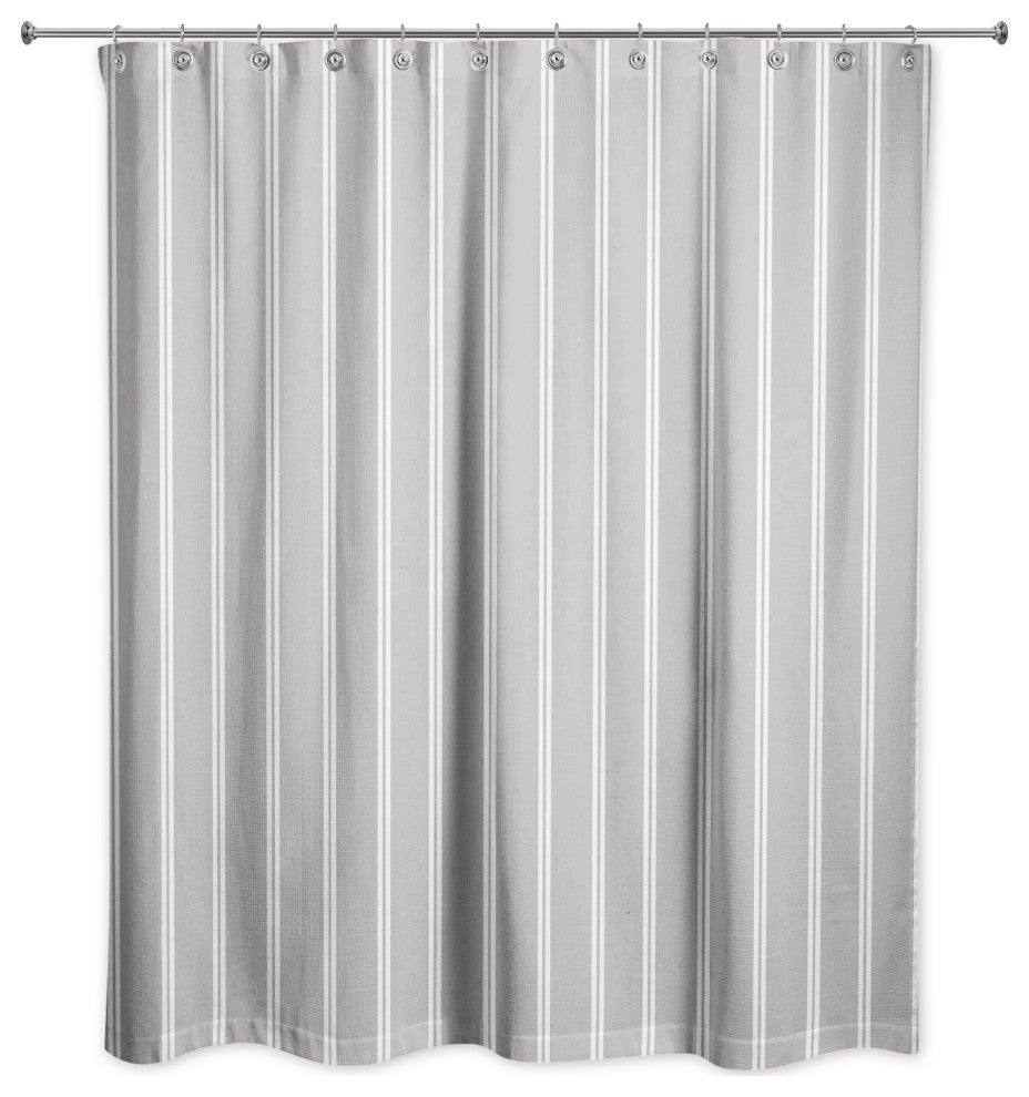 Linen Stripes 2 71x74 Shower Curtain