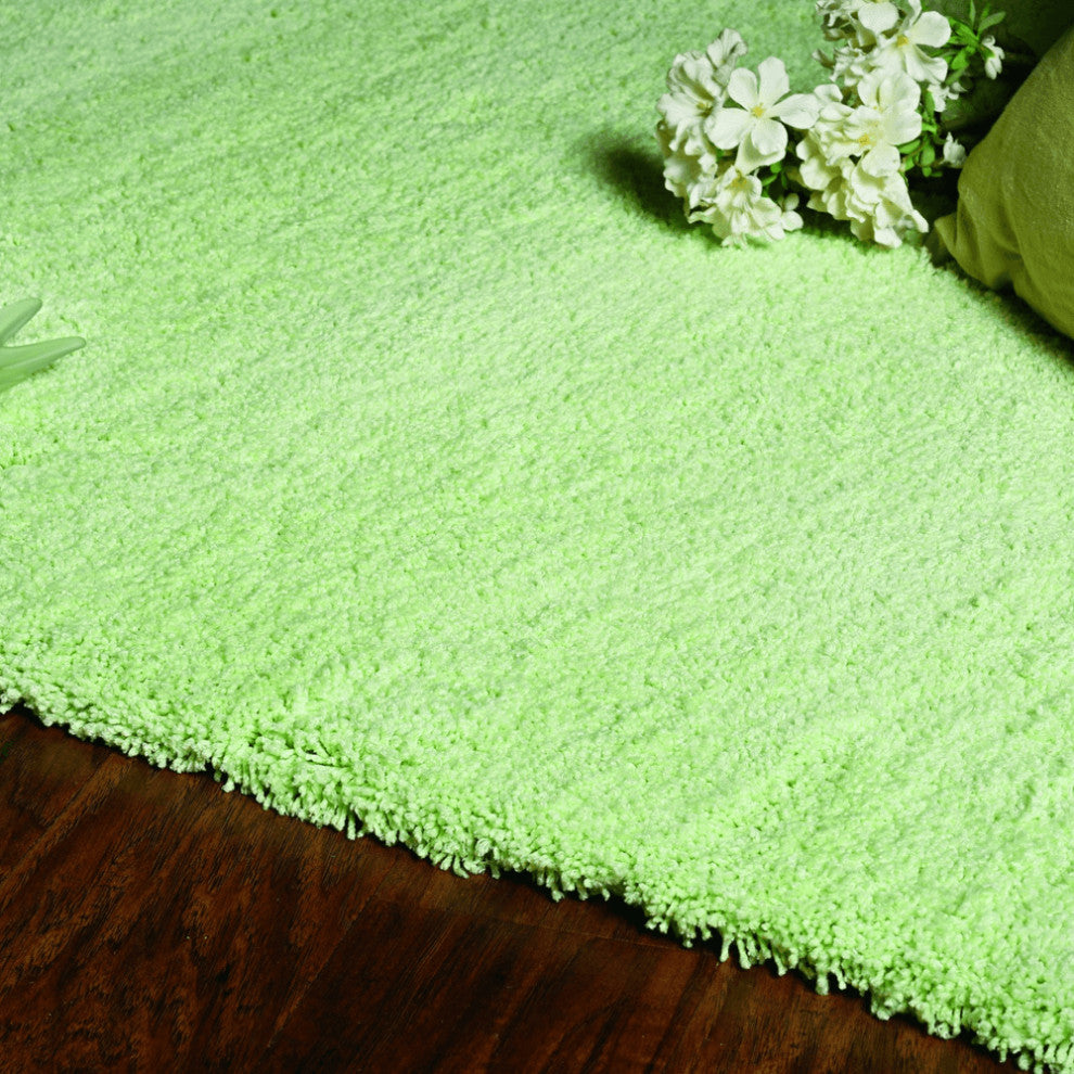 3'X5' Spearmint Green Indoor Shag Rug
