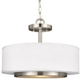 Generation Lighting 7728002EN3 Nance 2 Light 16"W LED Pendant - Brushed Nickel