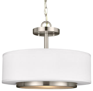 Generation Lighting 7728002EN3 Nance 2 Light 16"W LED Pendant - Brushed Nickel