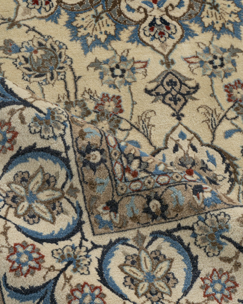 Vintage Persian Nain Area Rug, 5'3x8'11