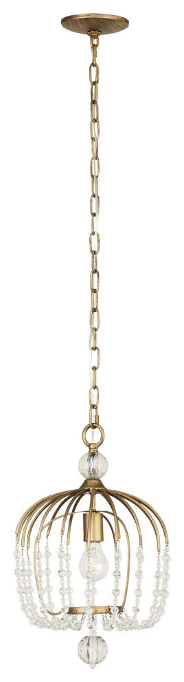 Voliere One Light Pendant, Havana Gold