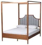 Baxton Studio Dakota Classic and TraditionalWood Queen Size Platform Canopy Bed
