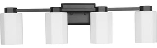 Estrada Collection 4-Light Contemporary Bath and Vanity Light, Matte Black
