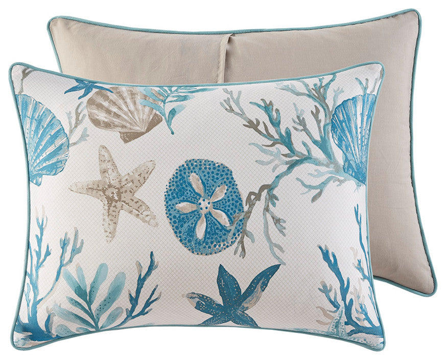 Madison Park Pebble Beach Coastal 7-Piece Cotton Sateen Comforter Set