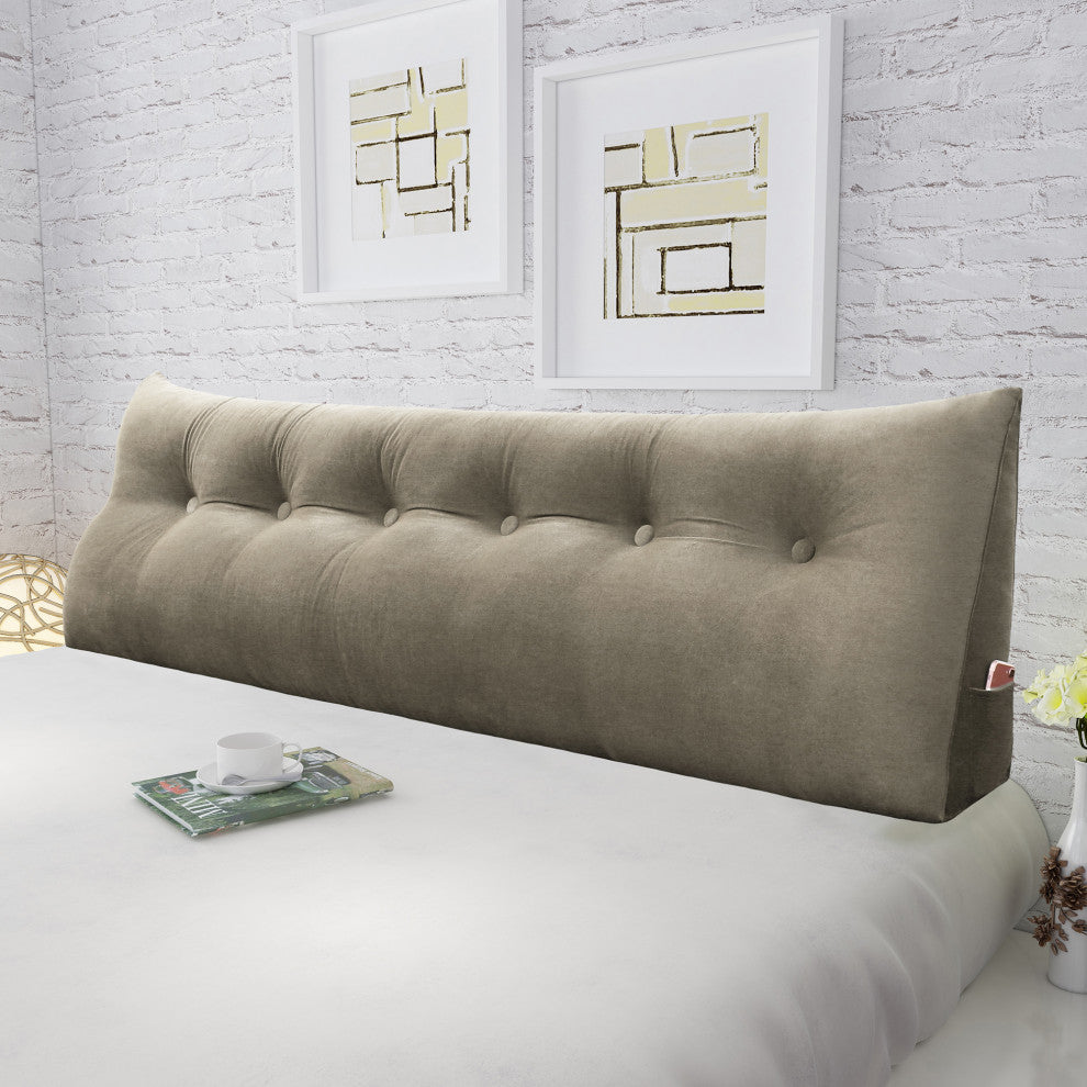 WOWMAX Bed Rest Wedge Dorm Bed Pillow Daybed Cushion Hostel Bed Headboard Pillow, 71x20x8