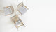 Monique Rattan Bistro Side Chair - White with Cappuccino Dots