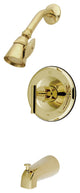 Kingston Brass Tub and Shower Faucet, Polished Brass