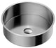 Fenisia Modern Round Under-Mount Sink, Brushed Silver