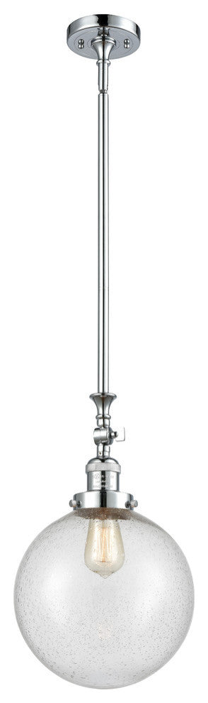 X-Large Beacon 1-Light Mini Pendant, Polished Chrome, Seedy