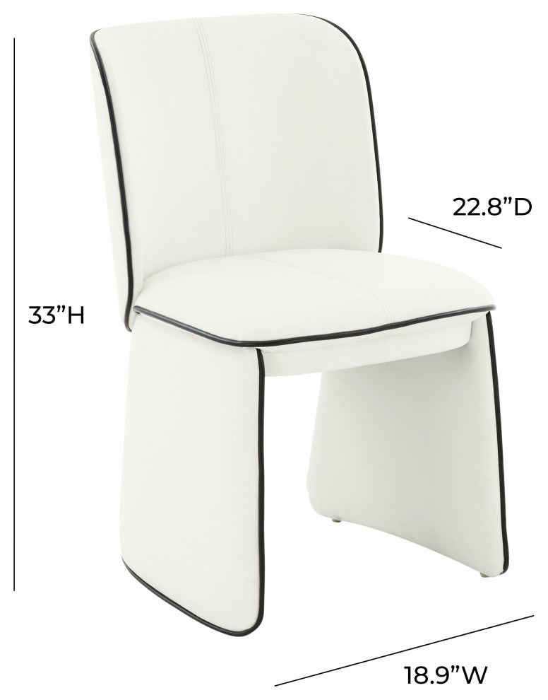 Kinsley Cream Vegan Leather Dining Chair