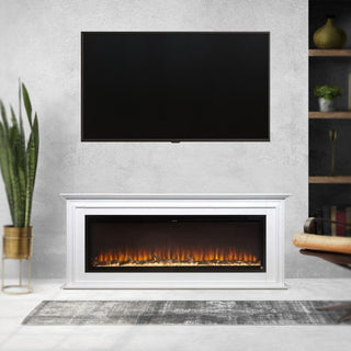 Touchstone Sideline Elite 50" Electric Fireplace With White Mantel