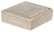 Laguna Rattan Coasters, White-Wash, Set of 4