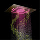LED Rainfall Mist Shower System With Hand Shower, Phone Control Light