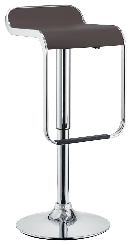 Modern Contemporary Dining Kitchen Vinyl Bar Stool Brown