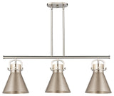 Newton Cone 3 42" Island Lighting Satin Nickel