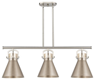 Newton Cone 3 42" Island Lighting Satin Nickel