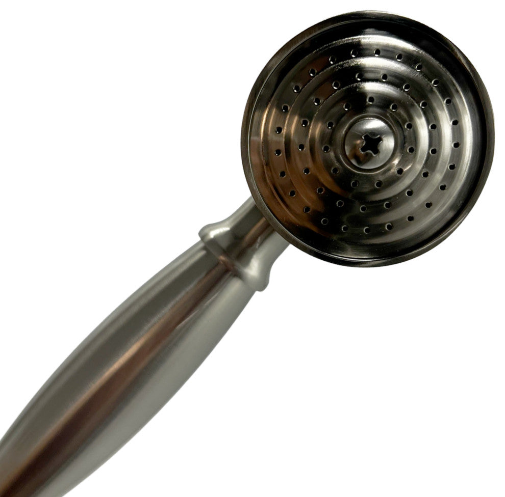 CastelloUSA Saturn Double Handle Clawfoot Tub Filler Faucet, Brushed Nickel, Float Handle
