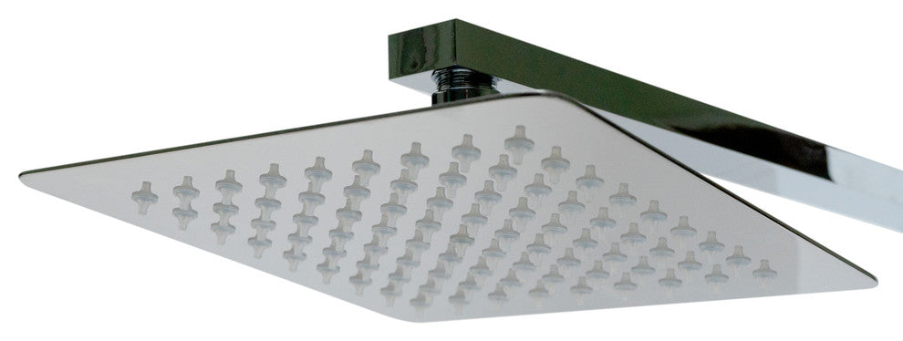 ALFI brand ABSP60W White Aluminum Shower Panel w/ 2 Body Sprays Rain Shower Hea
