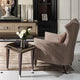 Lousanne Side Table Glossy Mocha Sand