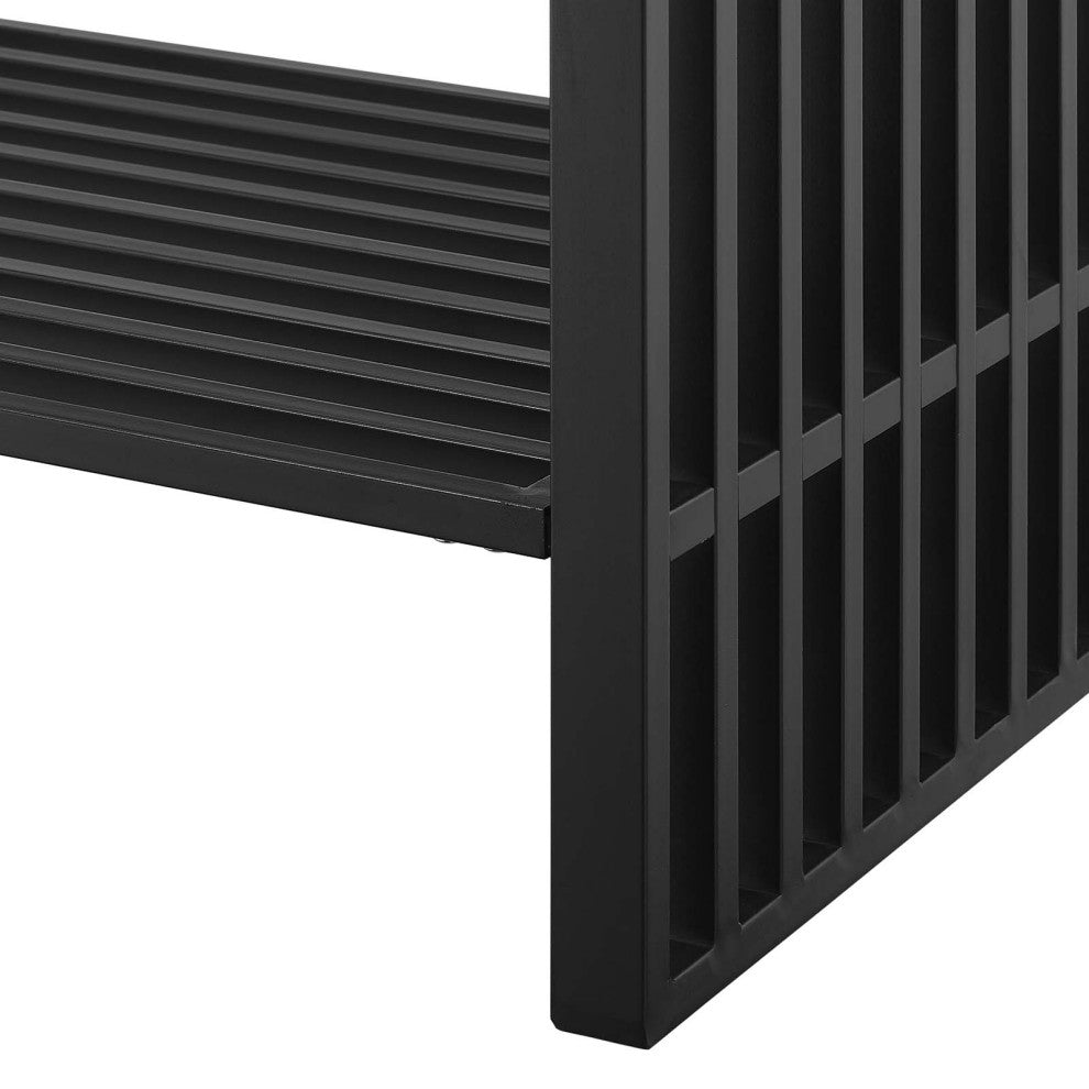 Gridiron 48" Bathroom Vanity, White Black