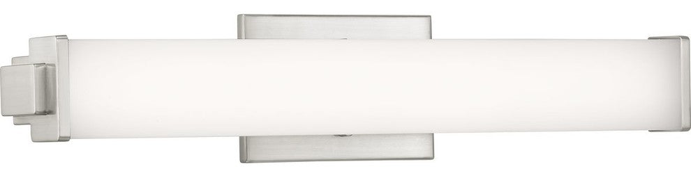 Phase 2.1 LED Collection 24" Brushed Nickel White Shade Modern Bath Vanity Light