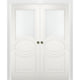 Sliding Interior Double Pocket Doors 56x80 in Opaque Glass | Mela 7012 White