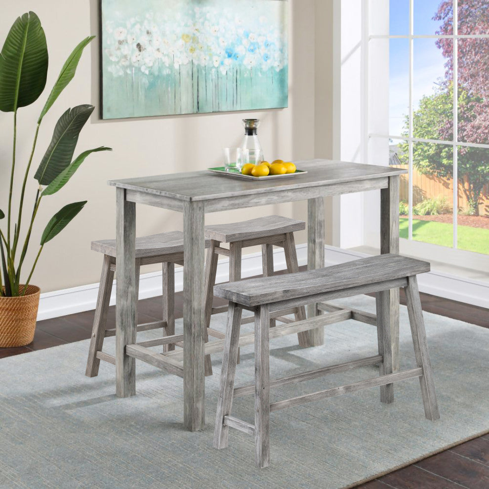 Sonoma 4-Piece Pub Set, Storm Gray Wire-Brush