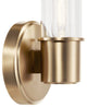 Aviv 13" 1 Light Wall Sconce With Clear Glass, Champagne Bronze