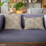 Plutus Multi-Color Diamond Abstract Luxury Throw Pillow, 16"x16"