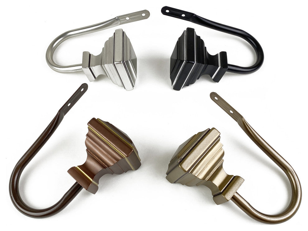 Kira Curtain Holdback, Pair, Black