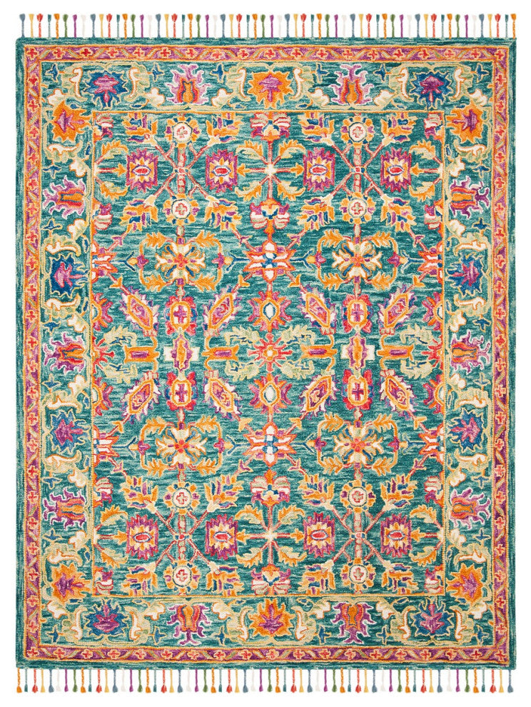 Safavieh Aspen Apn113K Bohemian Rug, Turquoise/Purple, 5'0"x8'0"