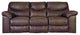 Benzara BM262344 Manual Reclining Sofa With Fabric Upholstery/Pull Tab, Brown