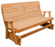 Pressure Treated Pine Highback Glider, Natural Stain, 5 Foot
