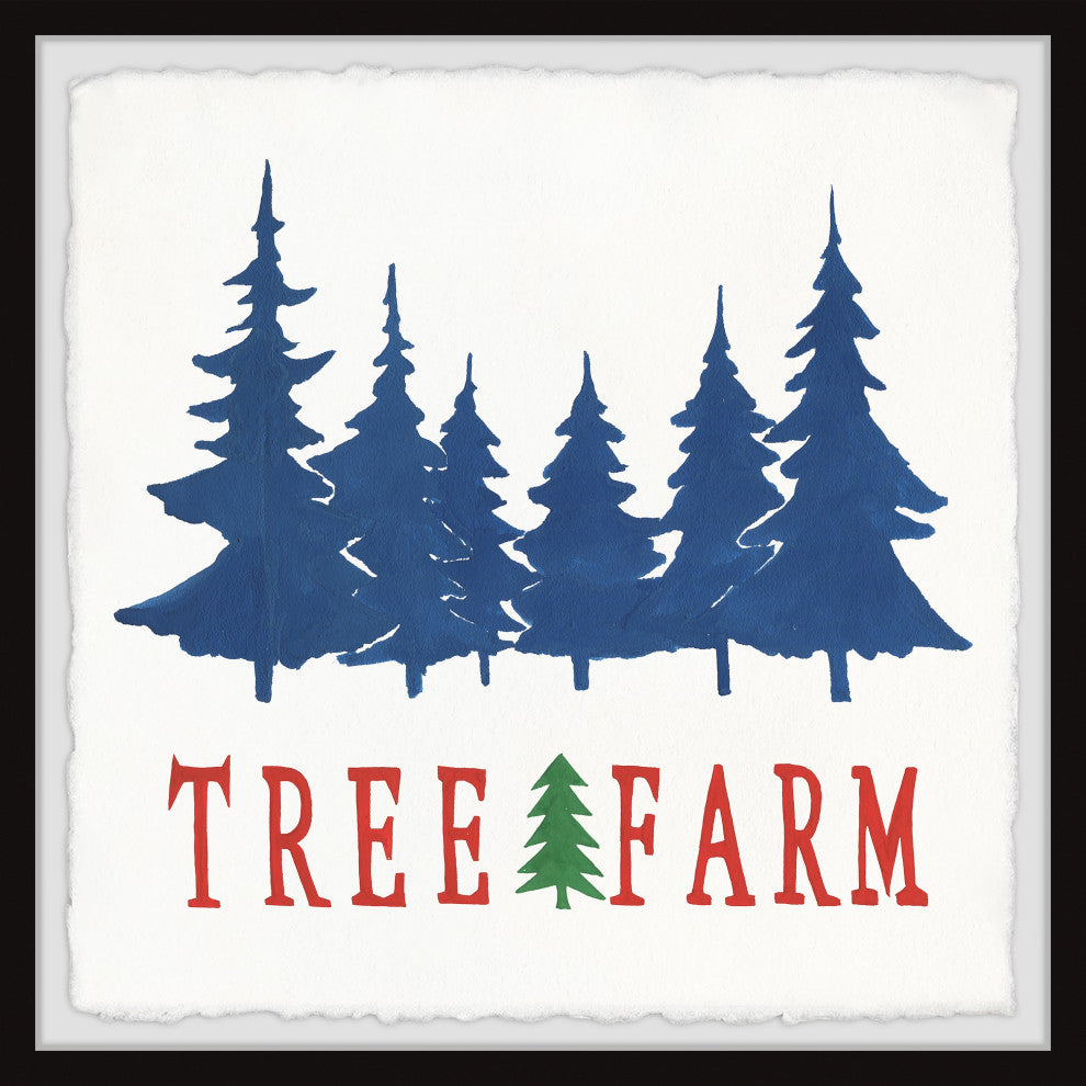 "Christmas Tree Farm" Framed Painting Print, 32x32