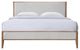 Safavieh Couture Giuliano Channel Tufted Bed, Ivory/Natural, Queen